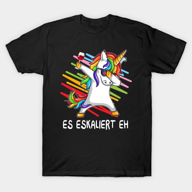 Es ekaliert Eh Dabbing Einhorn Unicorn Wein Süß T-Shirt by HomerNewbergereq